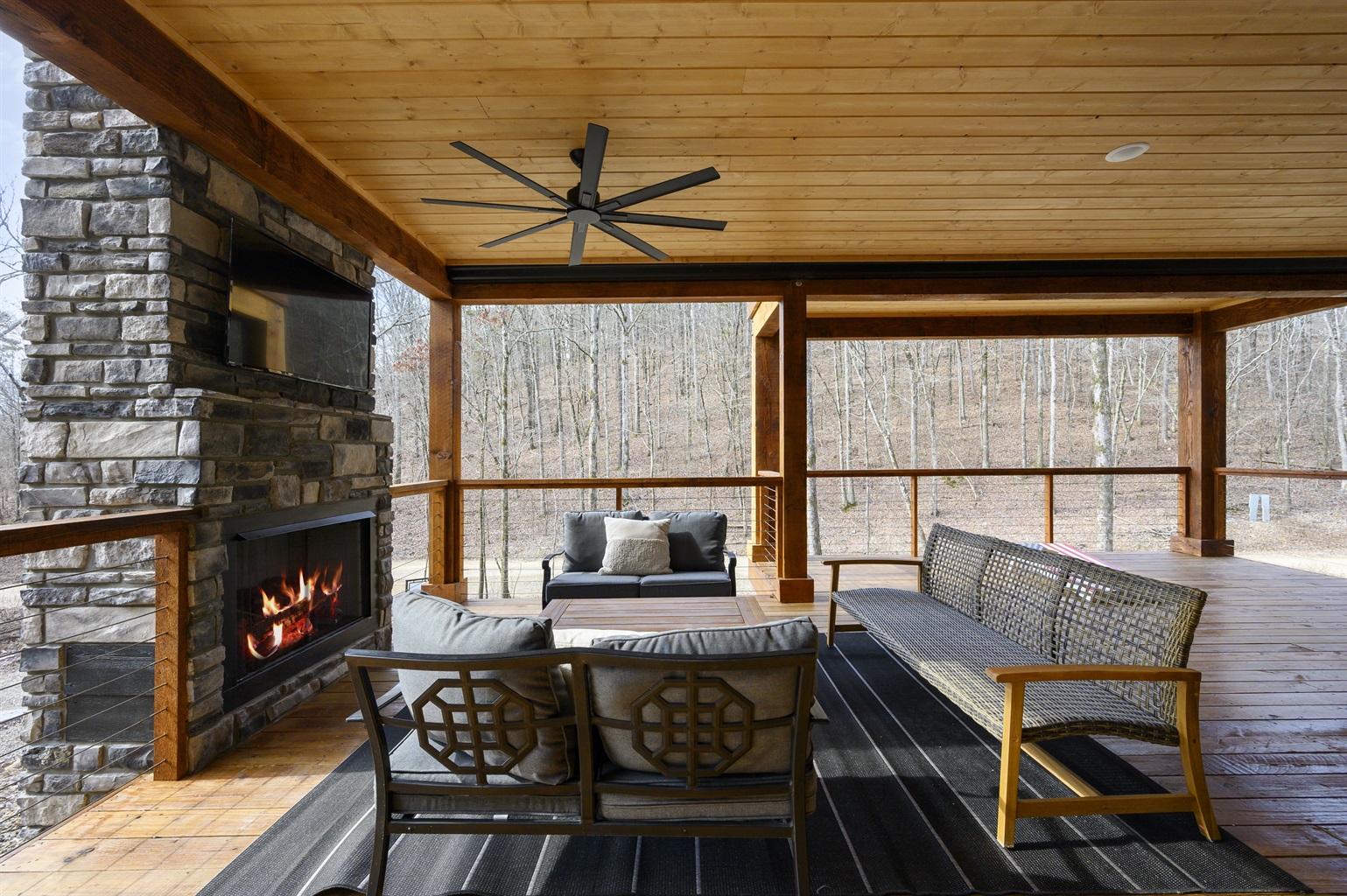 Broken Bow winter cabin interior